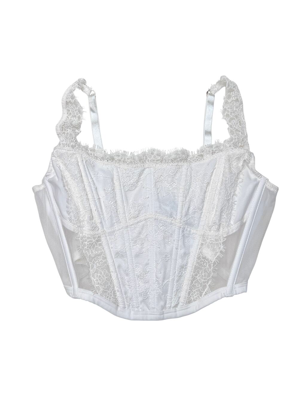 Victoria's Secret Lace Corset Top Coconut White Size Large